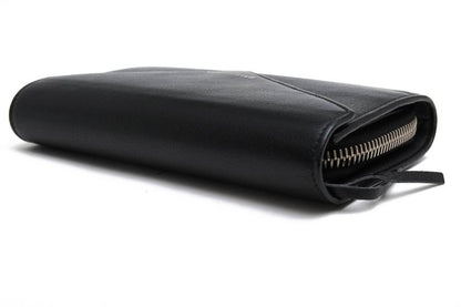 Balenciaga Long Wallet Men Leather Genuine Leather Black 371661 Papier Za Money