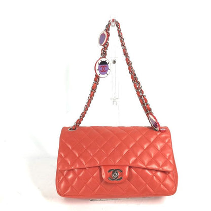 Chanel Shoulder Bag Matelasse 25 Matelasse 25 Lambskin Red