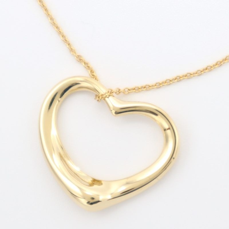 Tiffany & Co Necklace Open Heart 750 Gold Accessories