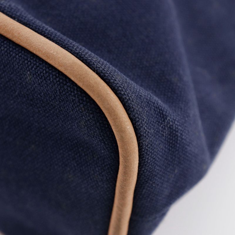 Hermes Bolide Pouch 25 Cotton Canvas Navy Blue Unisex Pouch