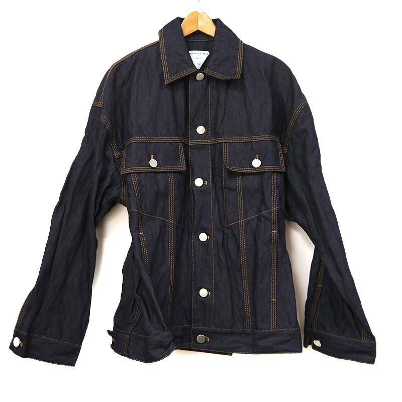 Bottega Veneta Denim Jacket Size 46 Wrinkled