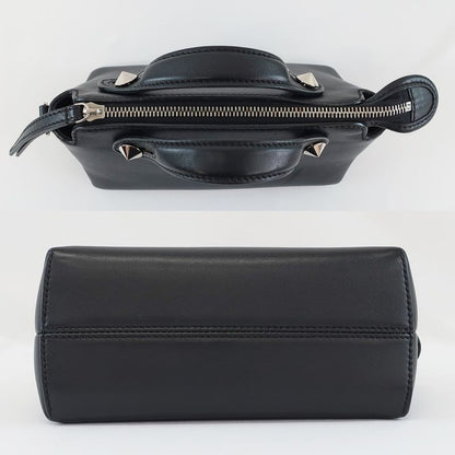 Fendi Mini Vitheway Black Shoulder Bag Handbag 2WAY Leather 8bl135