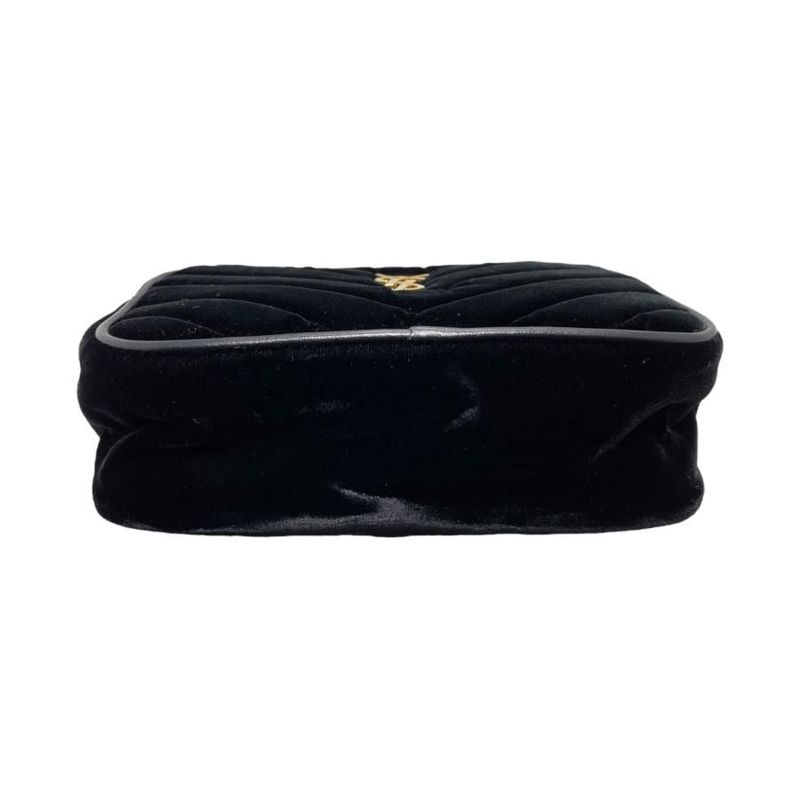 Saint Laurent Shoulder Bag Lou Camera Bag Ptr534817 Quilted Fringe Black Gold