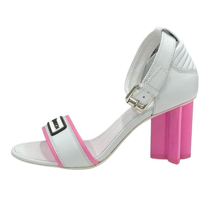 Louis Vuitton Silhouette Line Sandals Shoes Leather White Pink White Unused