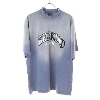 Balenciaga 23aw Be Kind Print Damaged T-Shirt 764235 Blue M