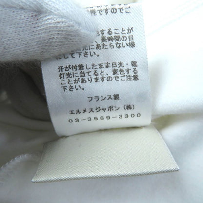 Hermes 100% Cotton Boat Neck Short Sleeves Embroidered T-shirt With Pockets