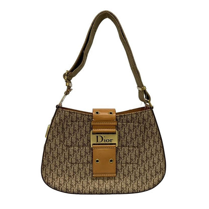 Dior/christian Dior Shoulder Bag Street Chictrotter Beige And Brown Leather