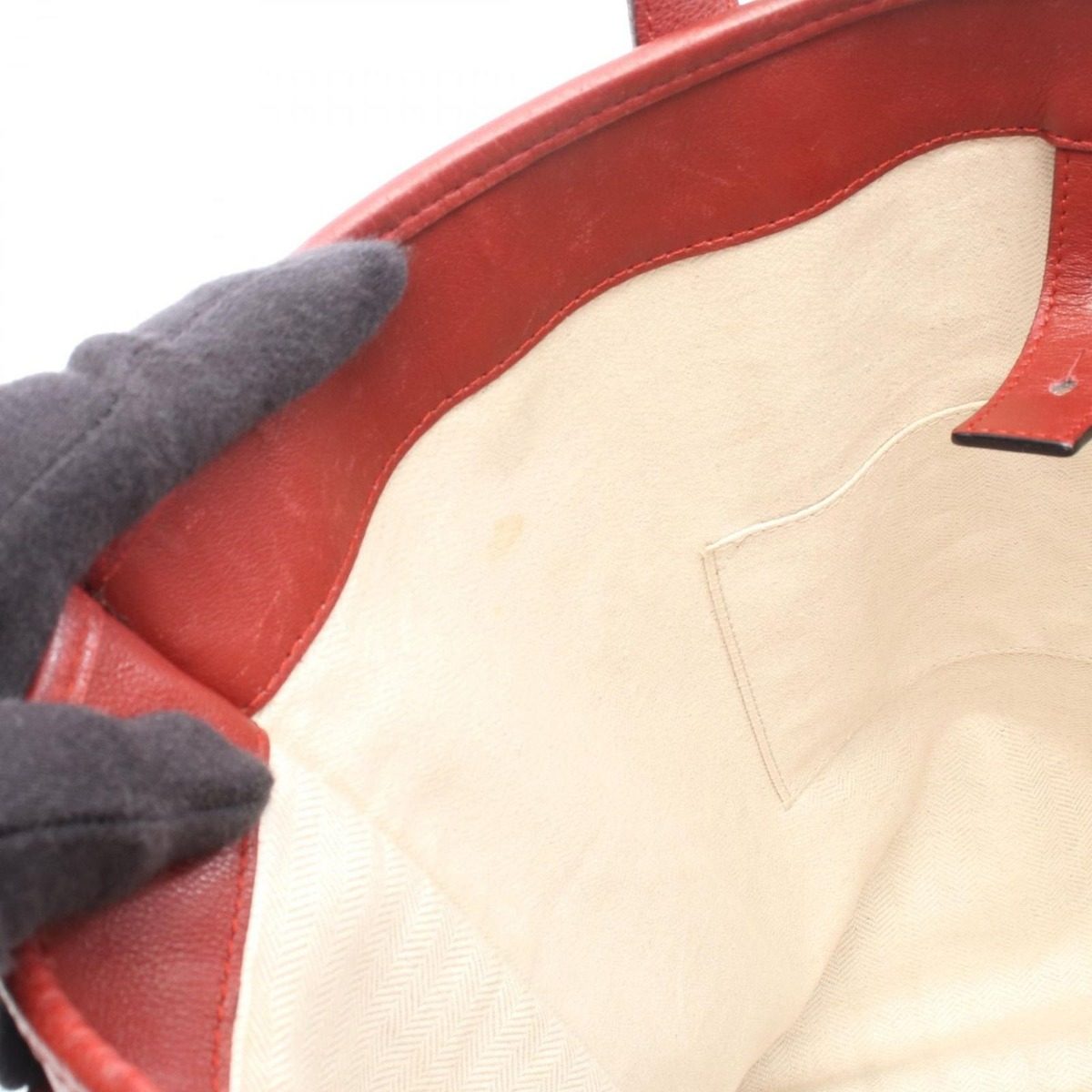 Loewe Tote Anagram 2-Way Red Leather Shoulder — view 7