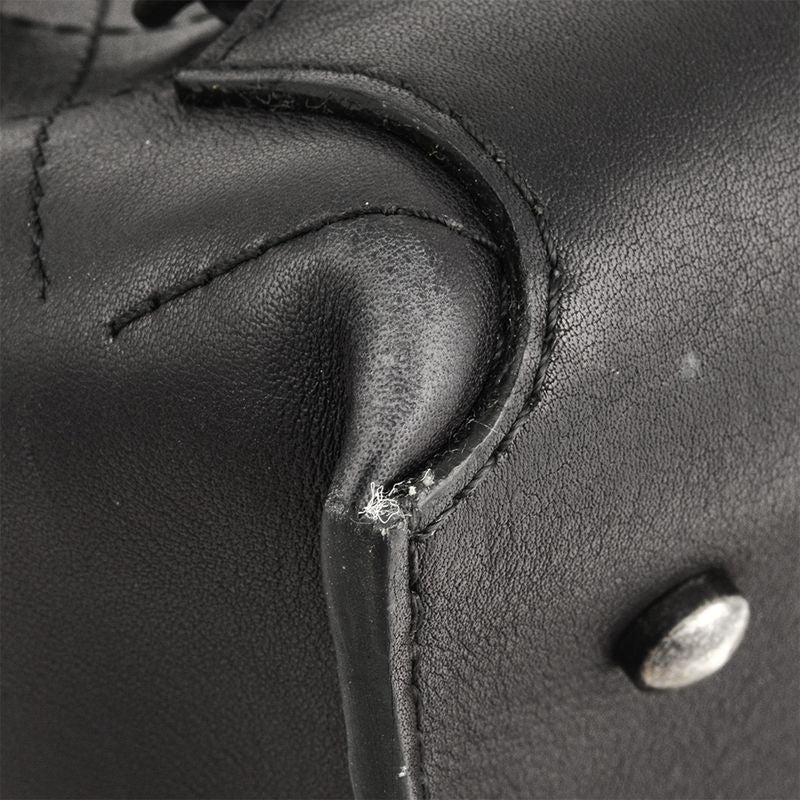 Chanel Matelasse Backpack Black Silver Hardware Drawstring Coco Mark