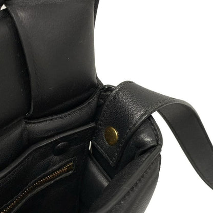 Bottega Veneta Shoulder Bag Padded Cassette Black Lambskin