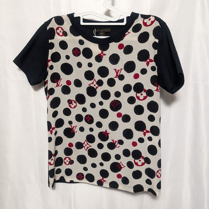 Louis Vuitton T-Shirt Polka Dot Monogram White Black XS