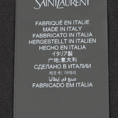 Saint Laurent Paris Top Mini Logo Black Cotton T-Shirt — view 5