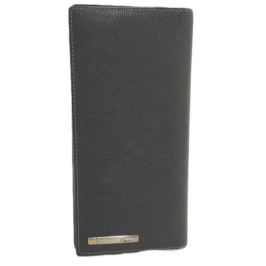 Cartier Bifold Wallet Santos Leather Black