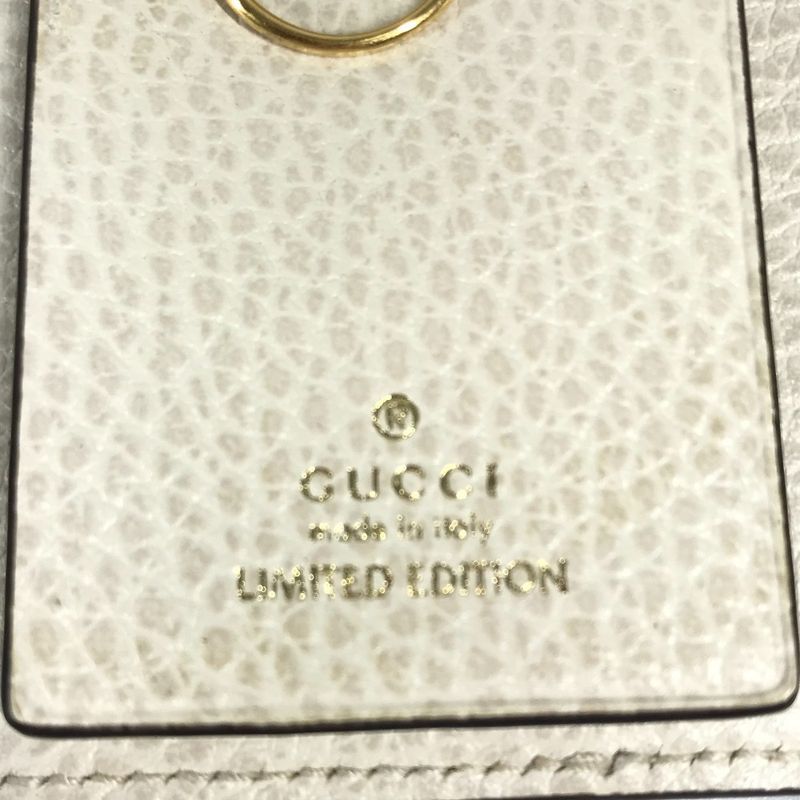 Gucci Key Case GG 456118 Pvc/leather Beige