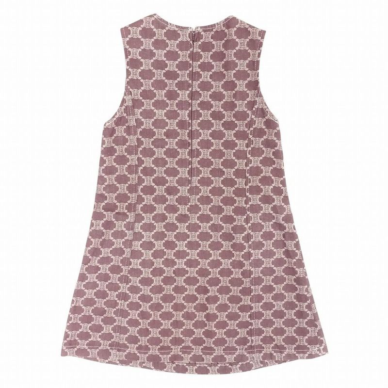 Celine Macadam Pattern Dress Sleeveless Faye Cles Zirconia Switch Jacquard