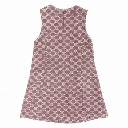 Celine Macadam Pattern Dress Sleeveless Faye Cles Zirconia Switch Jacquard