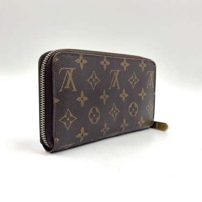Louis Vuitton Zippy Wallet Monogram Fuchsia PVC Brown Round Zipper Long Wallet