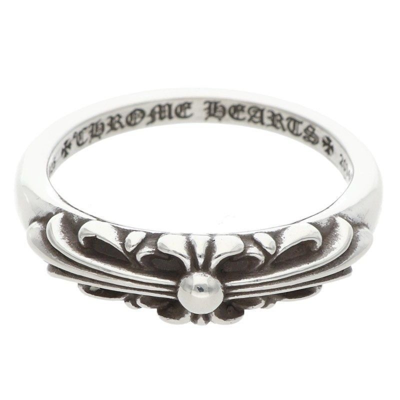 Chrome Hearts Baby Classic Floral Cross Silver Ring