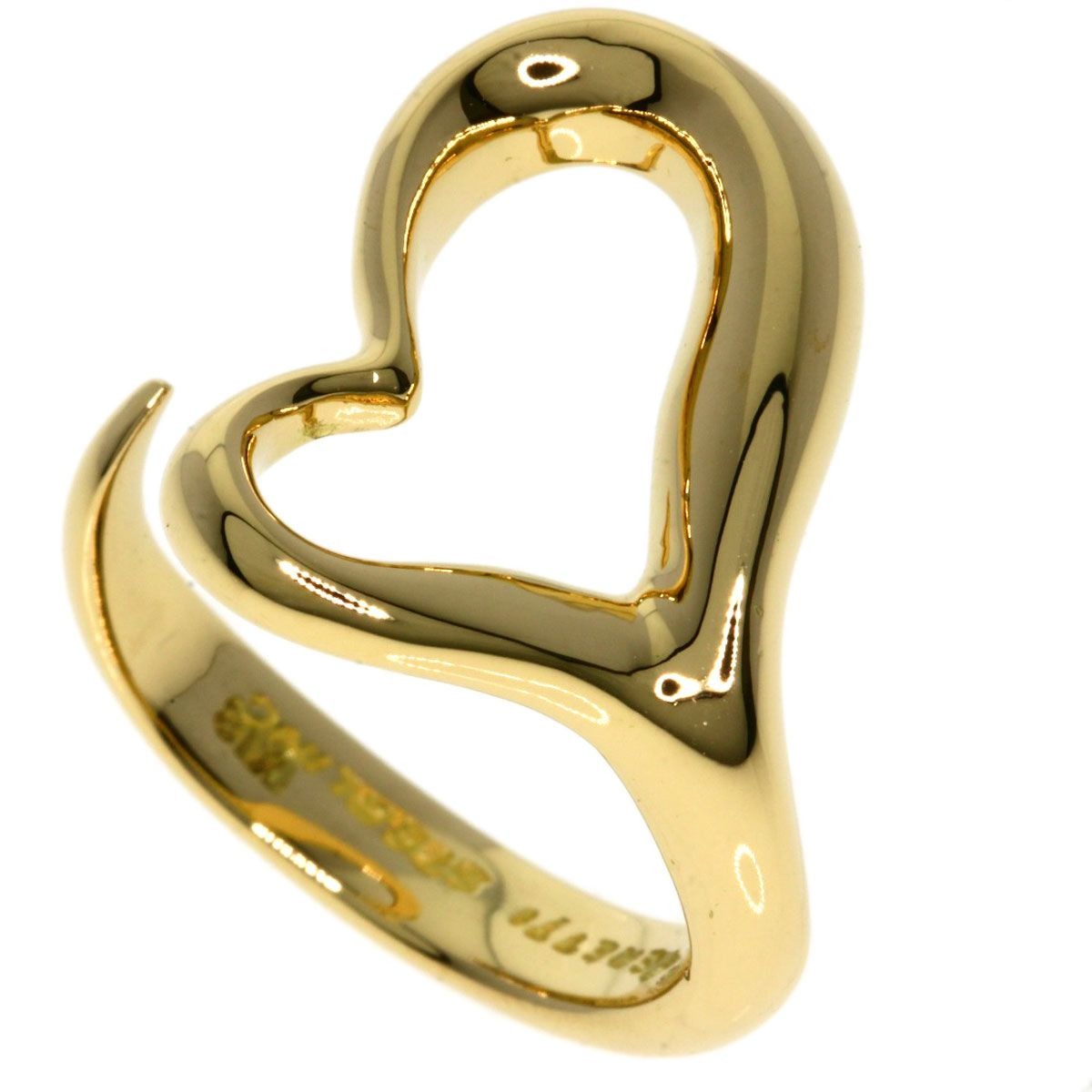 Tiffany & Co. Open Heart Ring 18K Yellow Gold