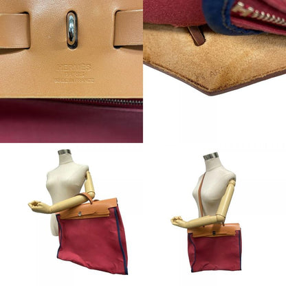 Hermes/hermes Herbag Zip MM 2WAY Shoulder Bag Leather Handbag Brown Ladies