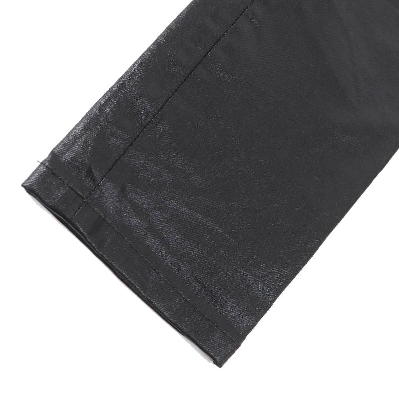 CHANEL P50636 Coco Mark Button Coated Pants Blackish 40 Genuine