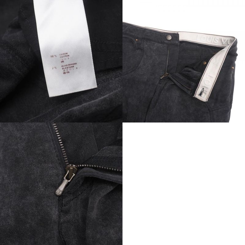 Louis Vuitton Cropped Pants Size 42 Cropped Tapered Emblem Patch Aged Finish