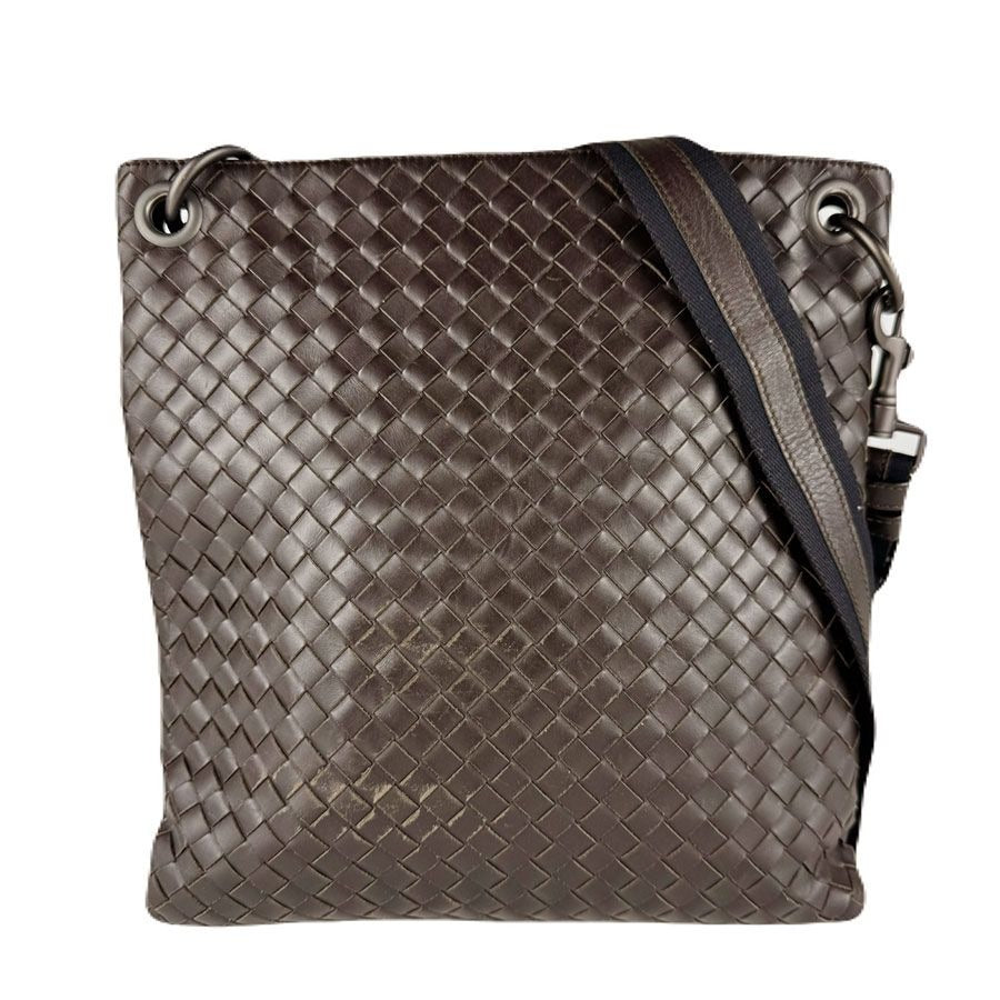 Bottega Veneta Shoulder Bag Leather Black Brown X