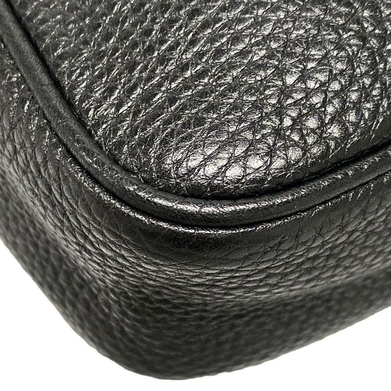 Gucci Shoulder Bag Double G 347994 Black Leather