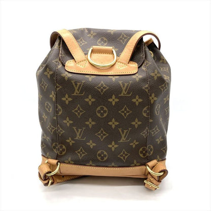 Louis Vuitton Montsourismm Backpack Monogram Canvas M51136 Brown Gold Hardware