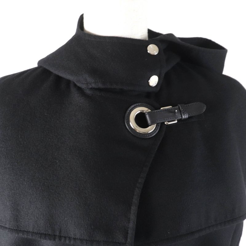 Hermes 22SS 2e0145di Cashmere Silk Blend With Serie Buttons Leather Use Logo