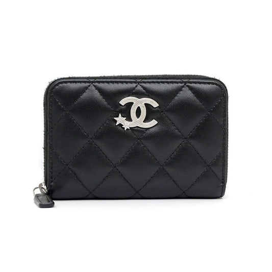 Chanel Compact Wallet Star Black Ap3728 Coin Case