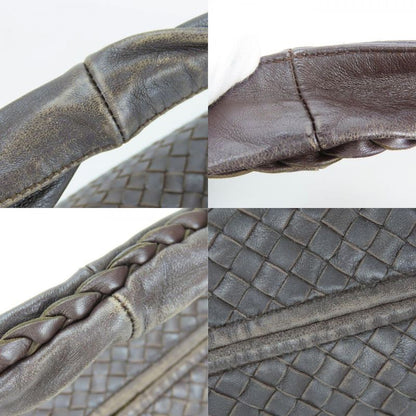 Bottega Veneta Shoulder Bag Intrecciato 115653 Lamb Skin Brown Shoulder One