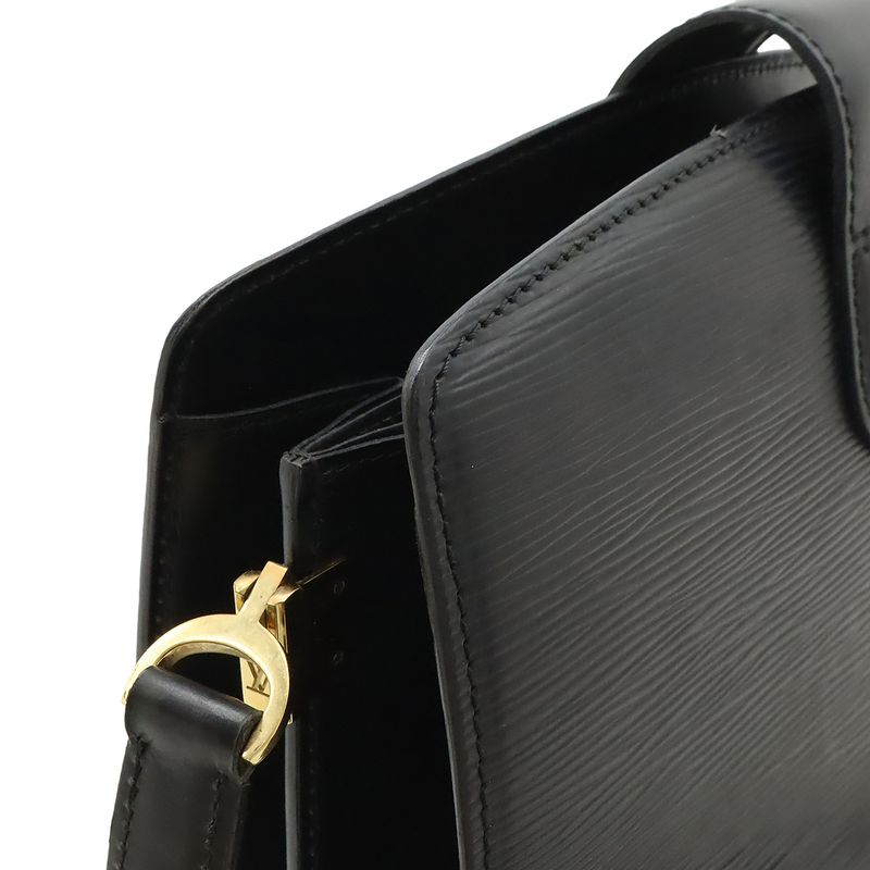 Louis Vuitton Epi Capuchin Shoulder Bag Crossbody Noir Black Gold Hardware