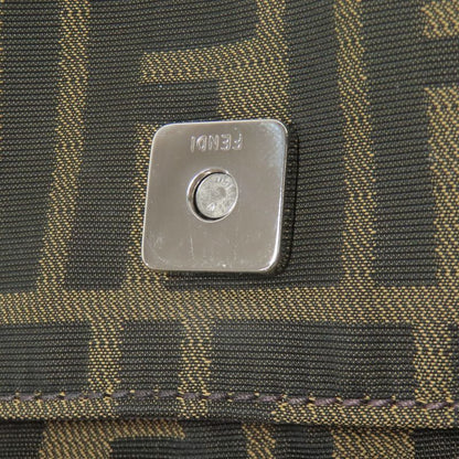 Fendi Zucca Pattern Handbag Canvas Leather Women