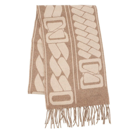 Hermes Scarf Click Se Nue Cashmere Shawl Brown Marron-glace Cles