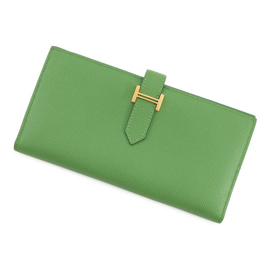 Hermes Wallet Bearn Souffle Vert Yucca Gold Epsom Veil