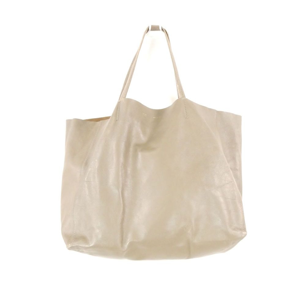 Celine Horizontal Cover Tote Leather Khaki Handbag