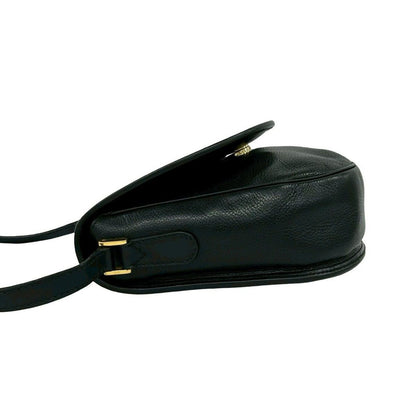 Gucci Vintage Sherry Line GG Logo Leather Shoulder Bag Pochette Black — view 5