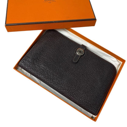 Hermes Dogon Duo GM Bifold Wallet with Coin Case Leather