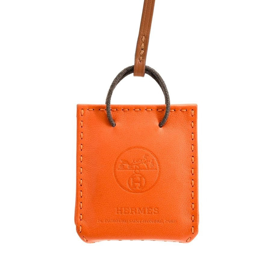 Hermes Charm Sac Orange Keychain