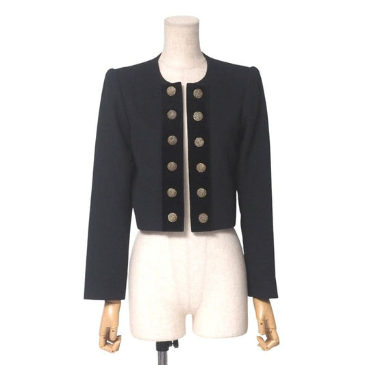 YVES Saint Laurent Yves Saint Laurent Vintage Jacket Size S No Collar Jacket