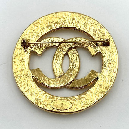 Chanel Brooch Coco Mark Gold Ladies Vintage Round Fashion Small Accessories