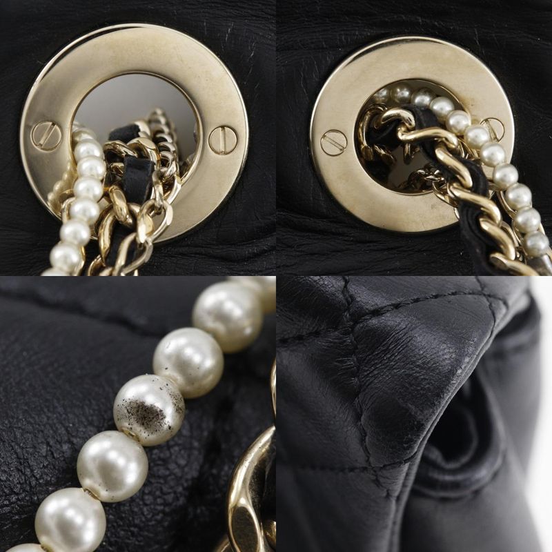 Chanel Westminster Chain Shoulder Matelasse A39011 Lamb Skin And Faux Pearl