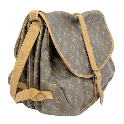Louis Vuitton Shoulder Bag Monogram Saumur 35 Brown — view 2