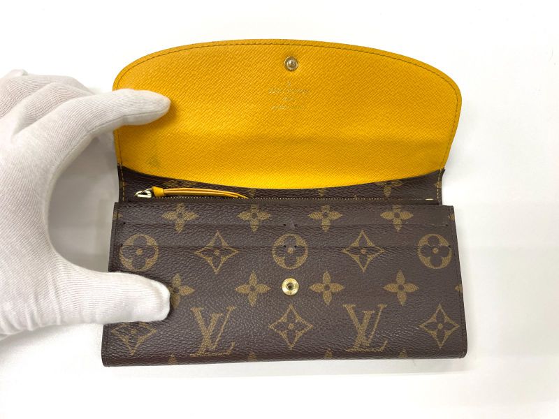 Louis Vuitton Monogram Portefeuille Emilie Zipper Long Wallet M60698 Brown ×