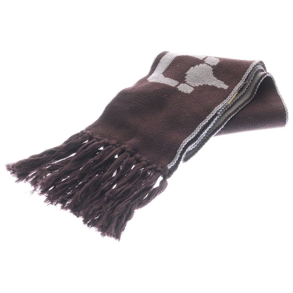 Gucci Logo Embroidery Border Wool Scarf Multi