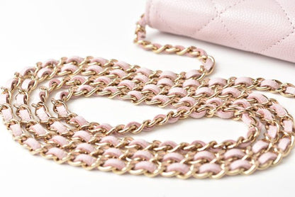 Chanel Chain Mini Wallet Accessory Pouch Chanel Ap2138b05437 Matelasse Caviar