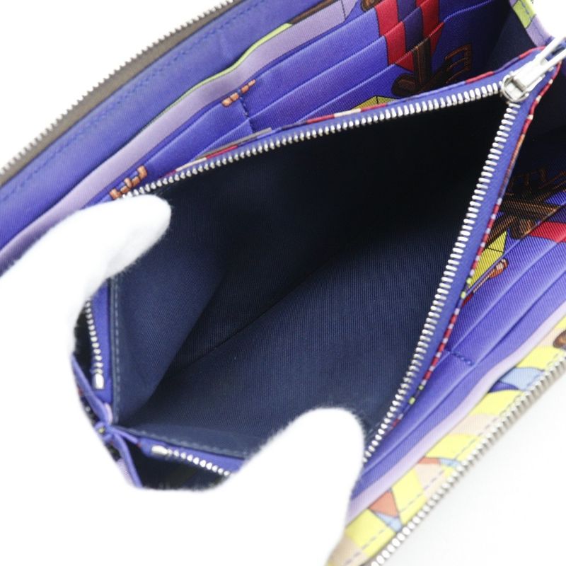 Hermes Azap Long Silk-in Vaux-epson Etoupe Brown □R Ladies Long Wallet