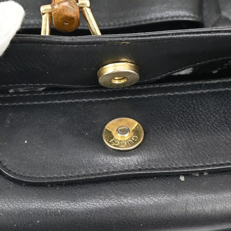 Gucci Bamboo Handbag Shoulder Bag Leather 01bs174