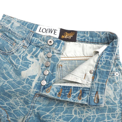 2022ssLoewe Mermaid Shorts Paulas Ibiza Shorts Size 36 Denim Mermaid